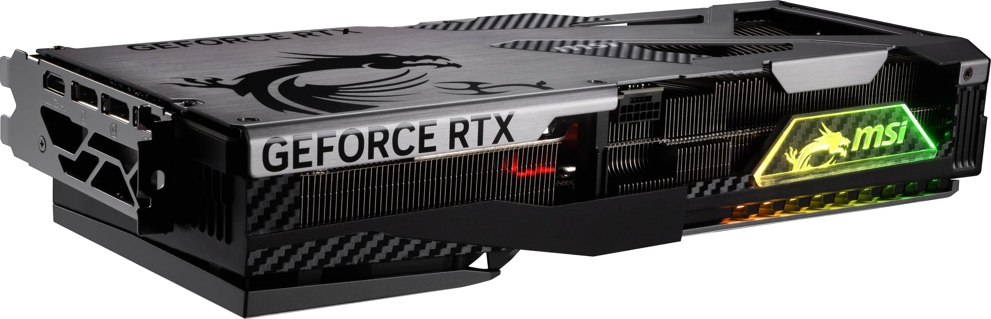 The text on the image reads "GeForce RTX," which is a gaming computer system.