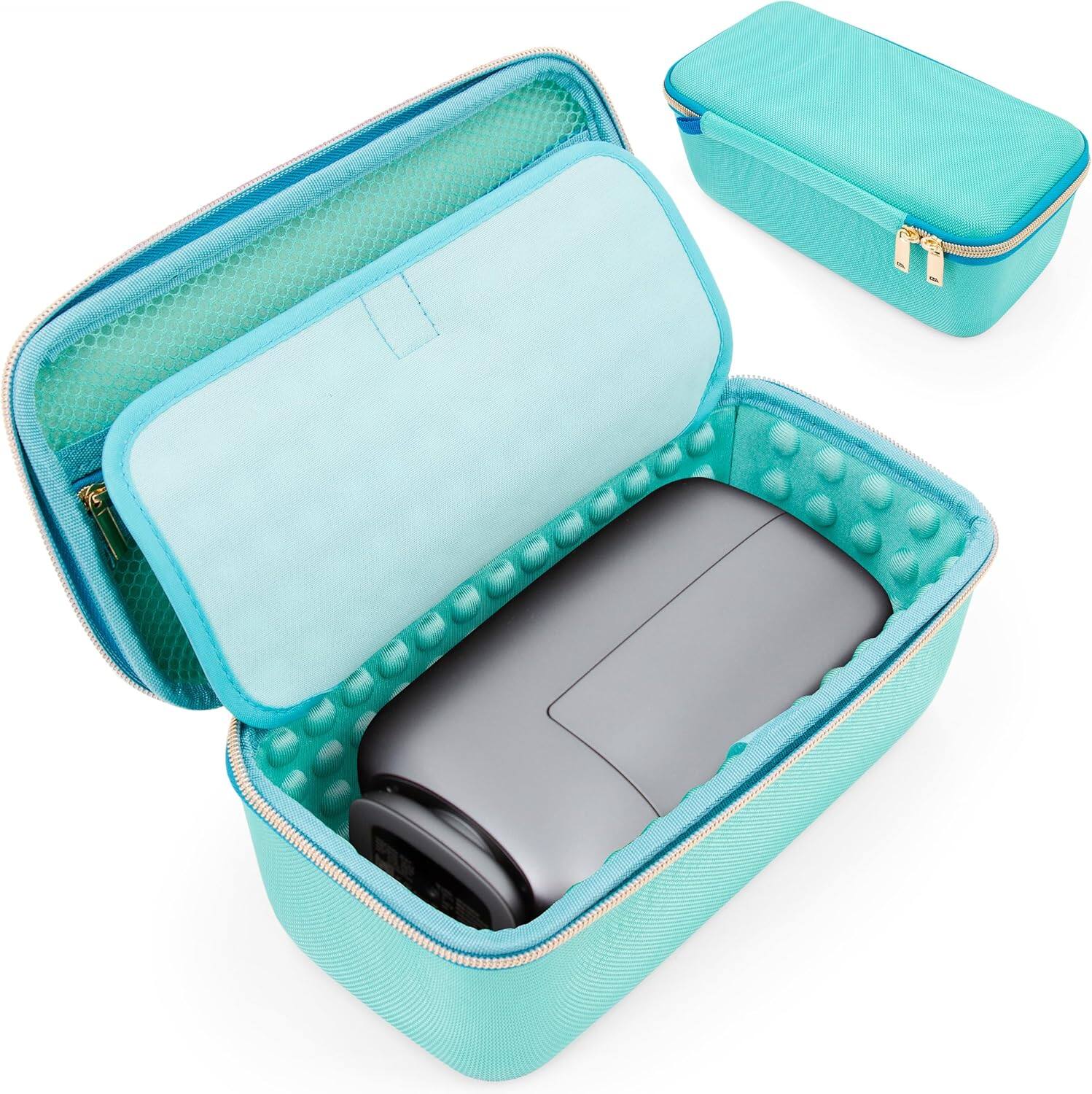 Front. CASEMATIX - Travel Case Fits Dwarf Mini Smart Telescope and Smart Telescope Accessories - Astronomy Equipment Storage - Turquoise.