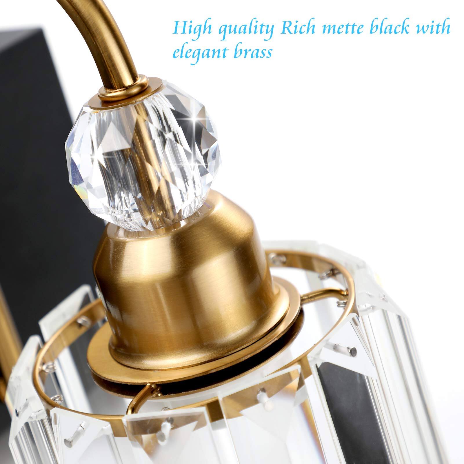 High quality Rich mette black with elegant brass