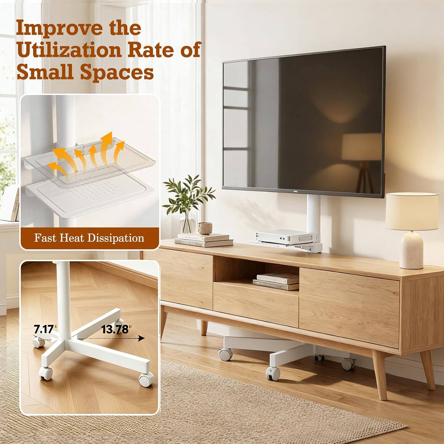 Improve the Utilization Rate of Small Spaces  
Fast Heat Dissipation  
7.17"  
13.78"