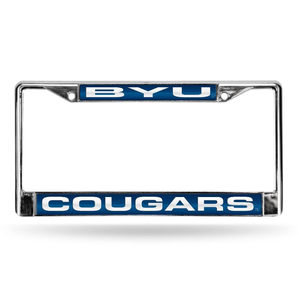 Brigham Young BYU Cougars Chrome Metal Laser Cut License Plate Frame