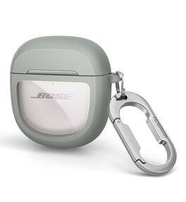 SURITCH - Shockproof Case for Bose QuietComfort Earbuds II/Ultra/Ultra 2nd Gen, Protective Cover with Anti-Rust Carabiner - Green