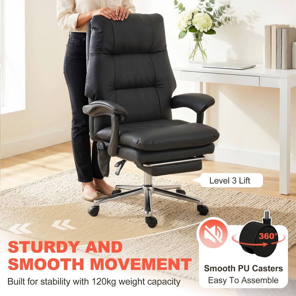 Level 3 Lift  
STURDY AND SMOOTH MOVEMENT  
Smooth PU Casters  
Built for stability with 120kg weight capacity  
Easy To Assemble