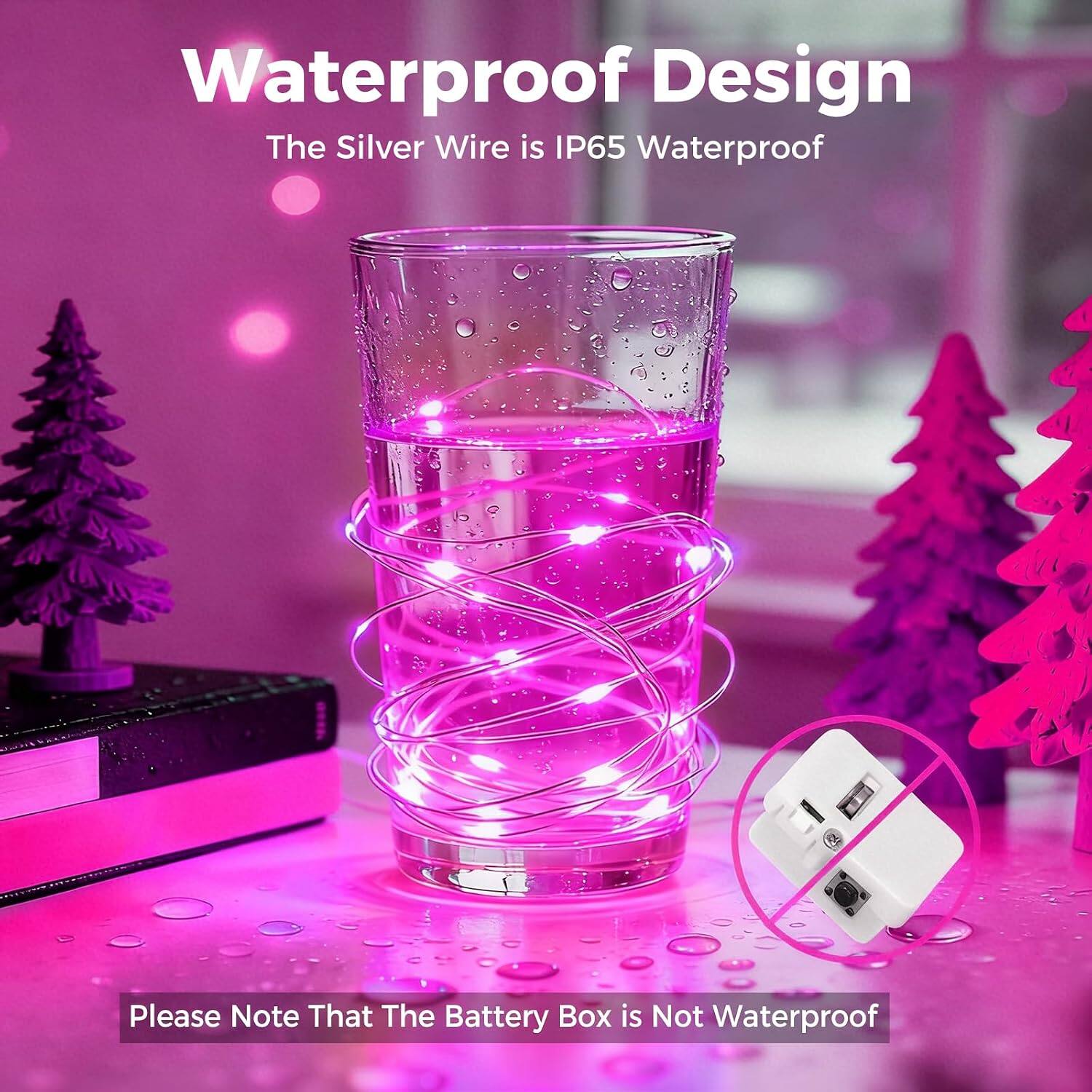 Waterproof Design  
The Silver Wire is IP65 Waterproof  

Please Note That The Battery Box is Not Waterproof