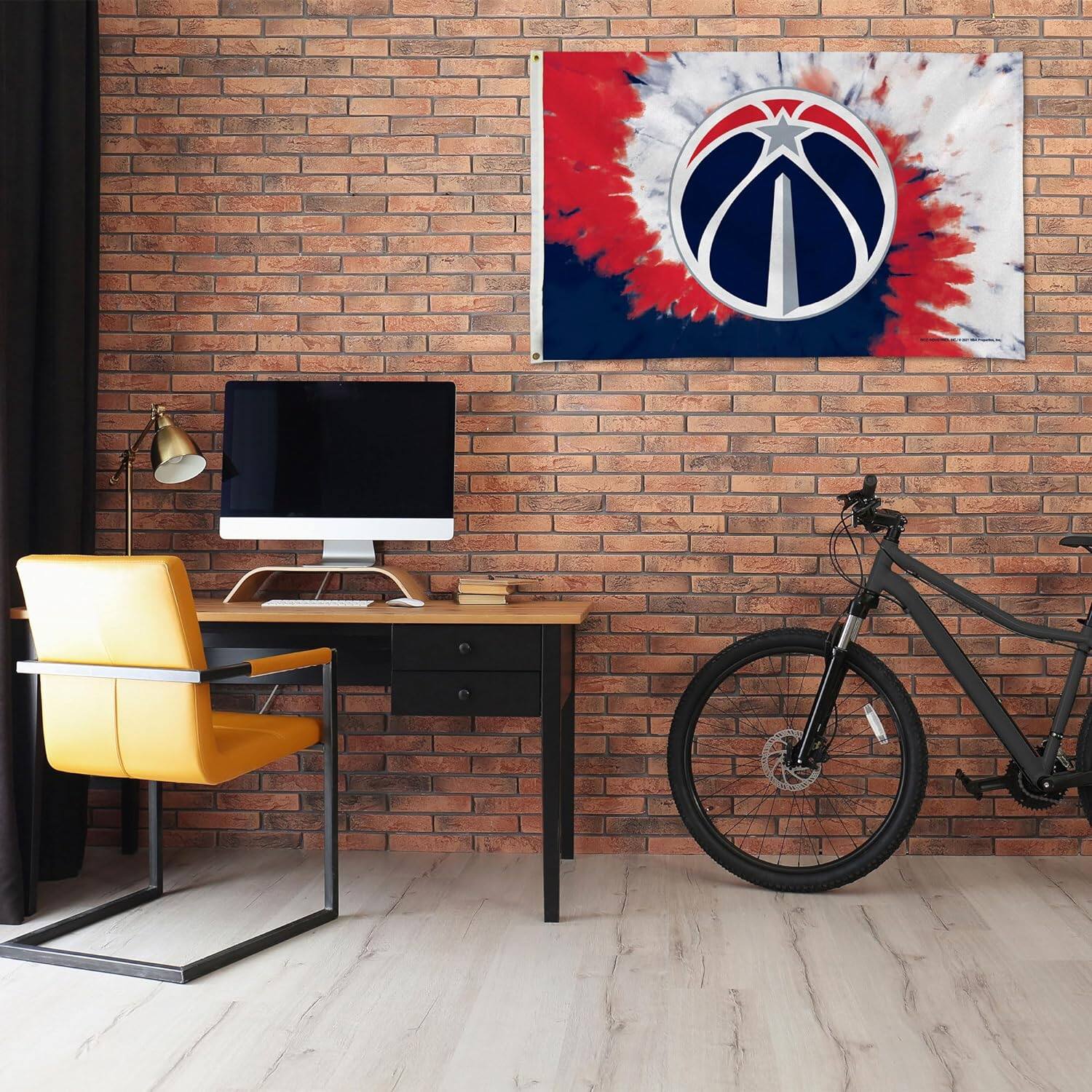 Alt View 1. Rico Industries - Washington Wizards Bold Tie Dye Design 3x5 Indoor/Outdoor Banner Flag - Multi.