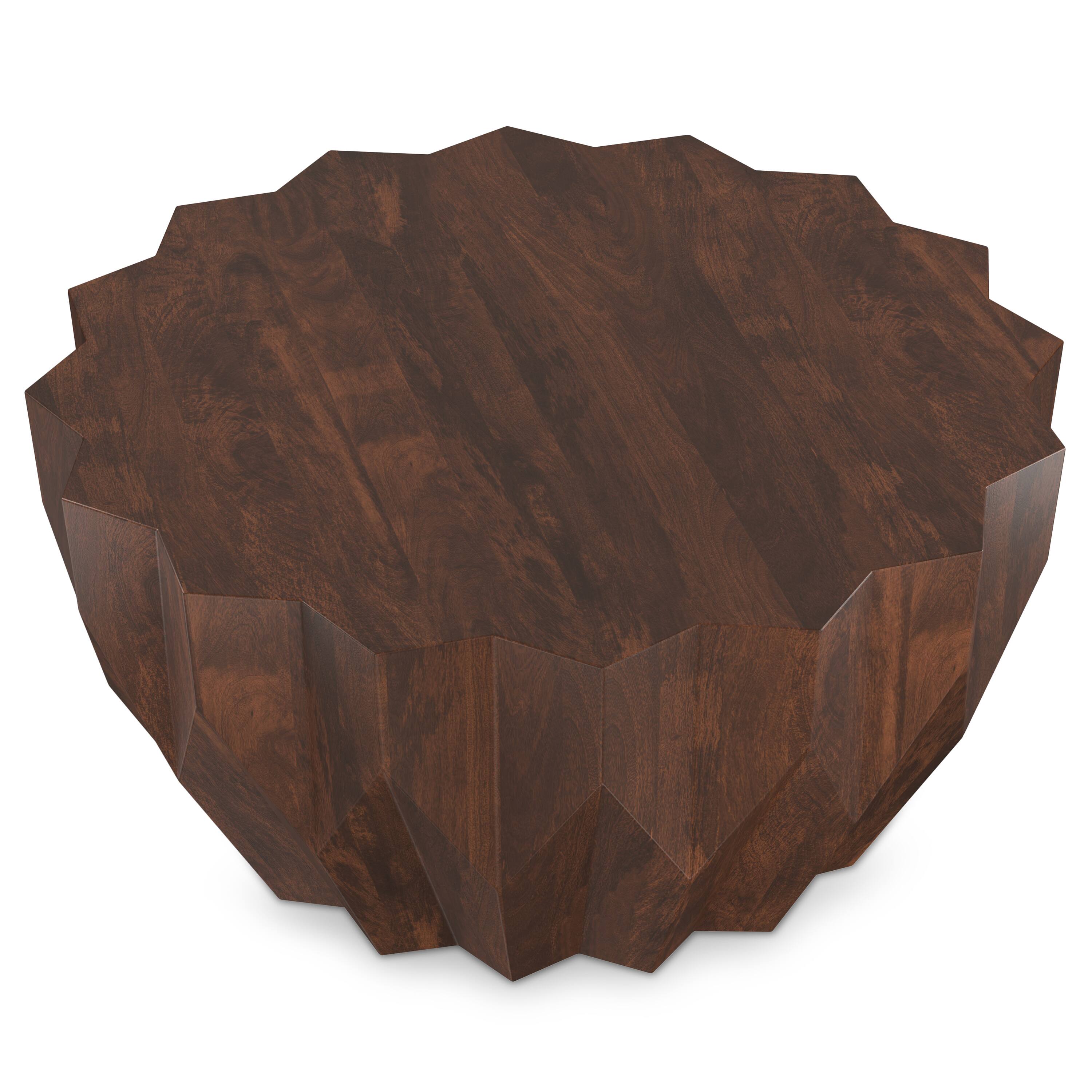 Alt View 4. Simpli Home - Turnbull 34 inch Wide Solid Mango Wood Coffee Table in Walnut - Walnut.