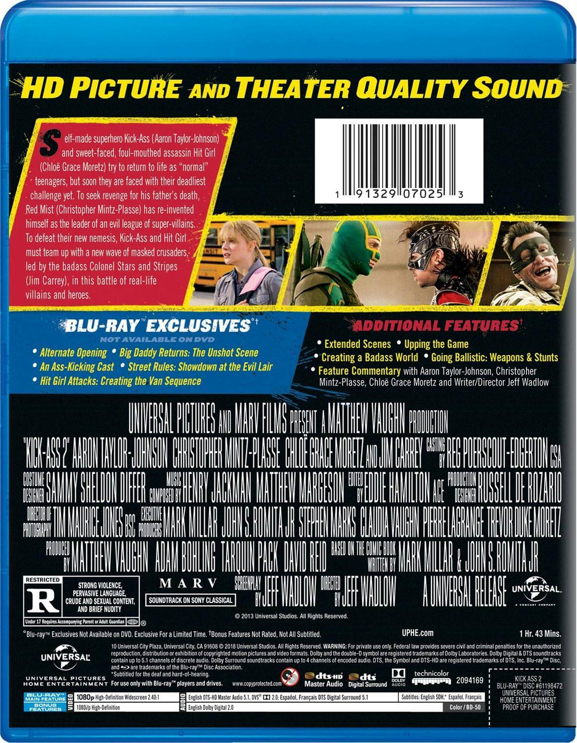 Back. Kick-Ass 2 [Blu-ray].