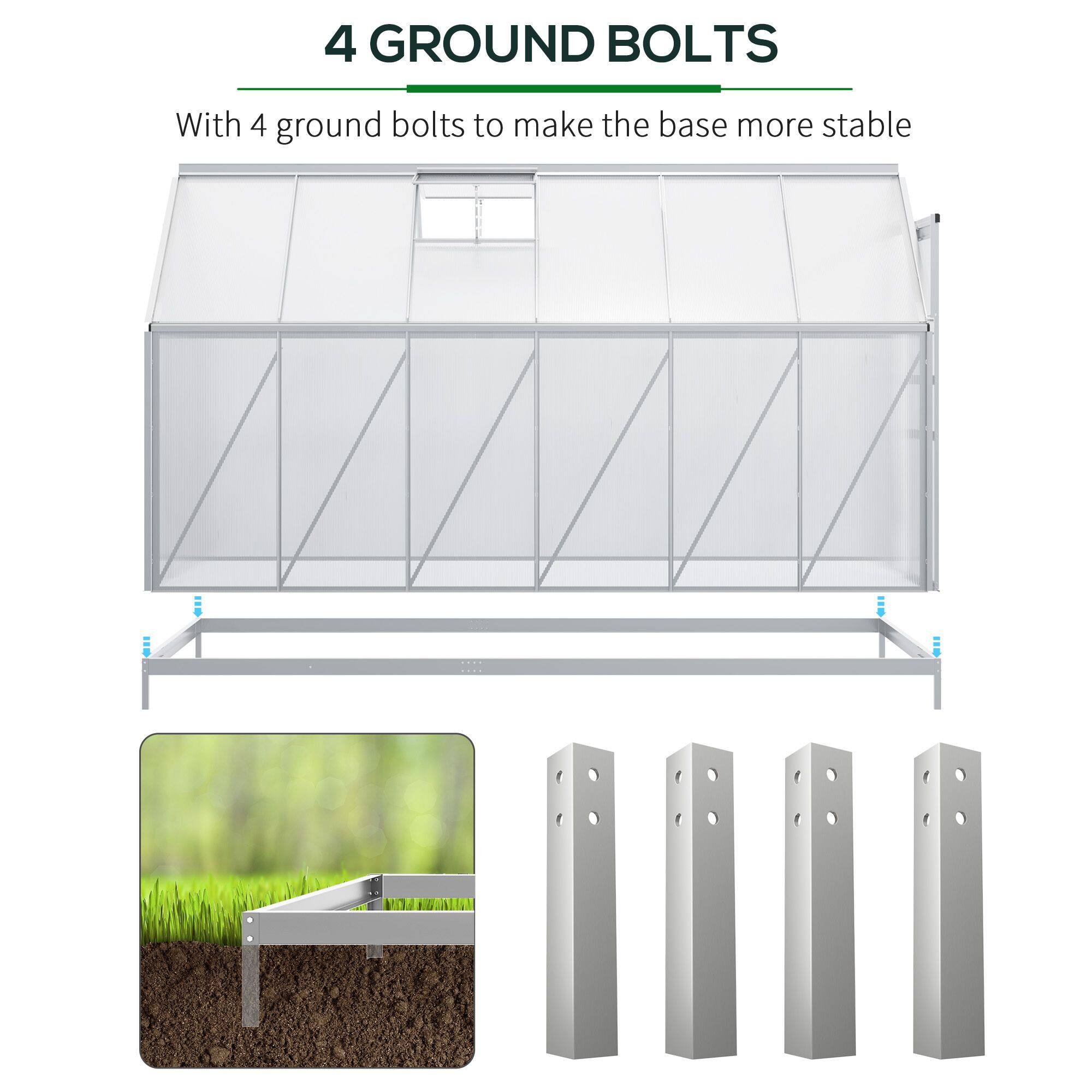 4 GROUND BOLTS

With 4 ground bolts to make the base more stable