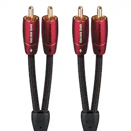 AudioQuest - Golden Gate RCA > RCA 16.75' Analog Audio Interconnect Cable with RCA to RCA Connectors - Red on Black