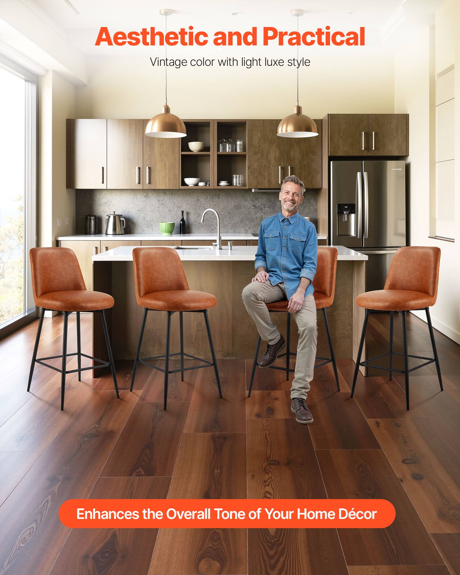 Aesthetic and Practical  
Vintage color with light luxe style  

Enhances the Overall Tone of Your Home Décor