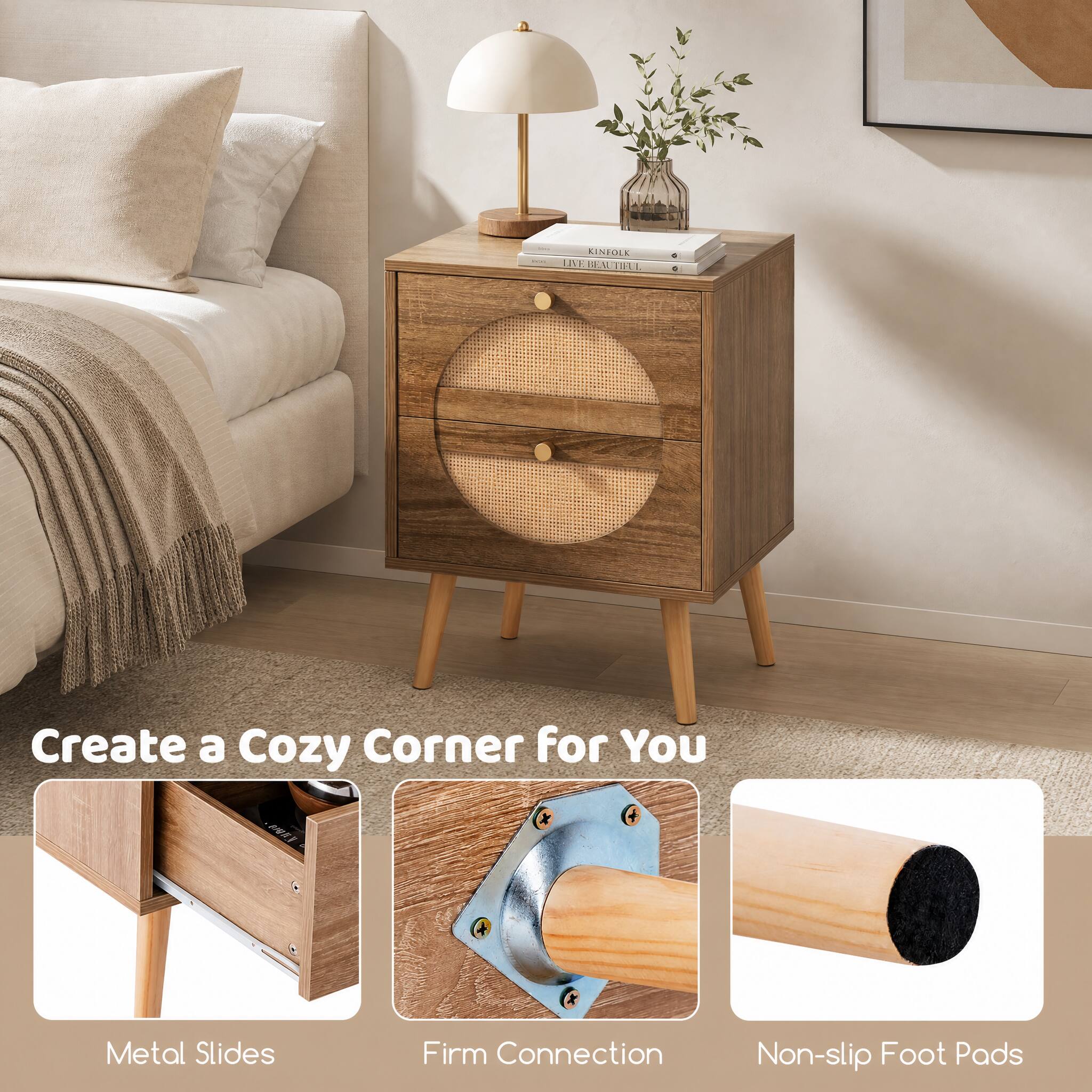KINFOLK - LIVE BEAUTIFUL

Create a Cozy Corner for YOU

Metal Slides
Firm Connection
Non-slip Foot Pads