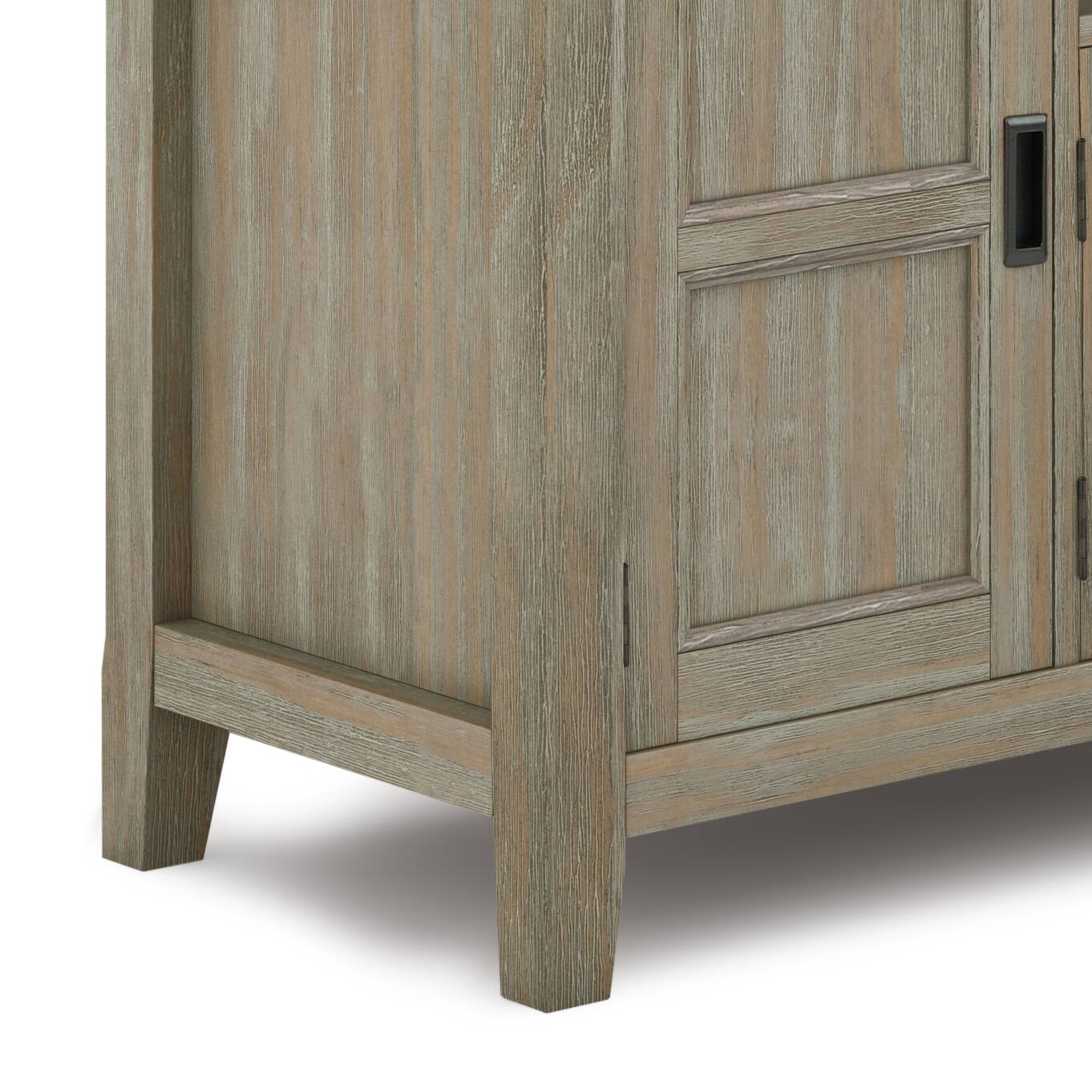 Alt View 6. Simpli Home - Burlington SOLID WOOD 72 inch TV Media Stand in Distressed Grey For TVs up to 80 inches - Distressed Grey.
