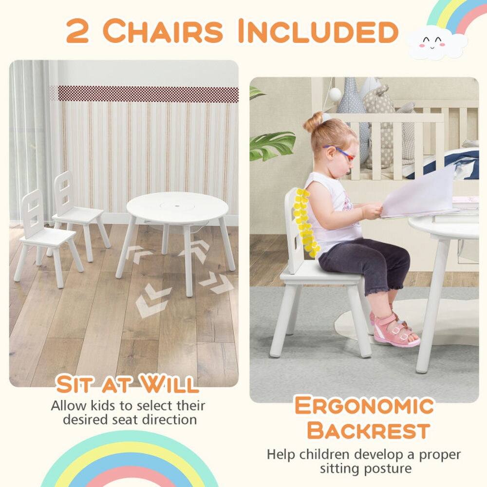 2 CHAIRS INCLUDED

SIT AT WILL  
Allow kids to select their desired seat direction

ERGONOMIC BACKREST  
Help children develop a proper sitting posture