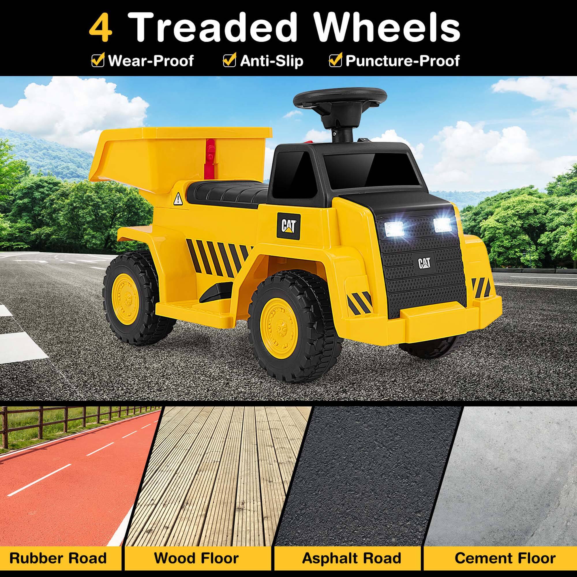 4 Treaded Wheels  
Wear-Proof  
Anti-Slip  
Puncture-Proof  

Rubber Road  
Wood Floor  
Asphalt Road  
Cement Floor