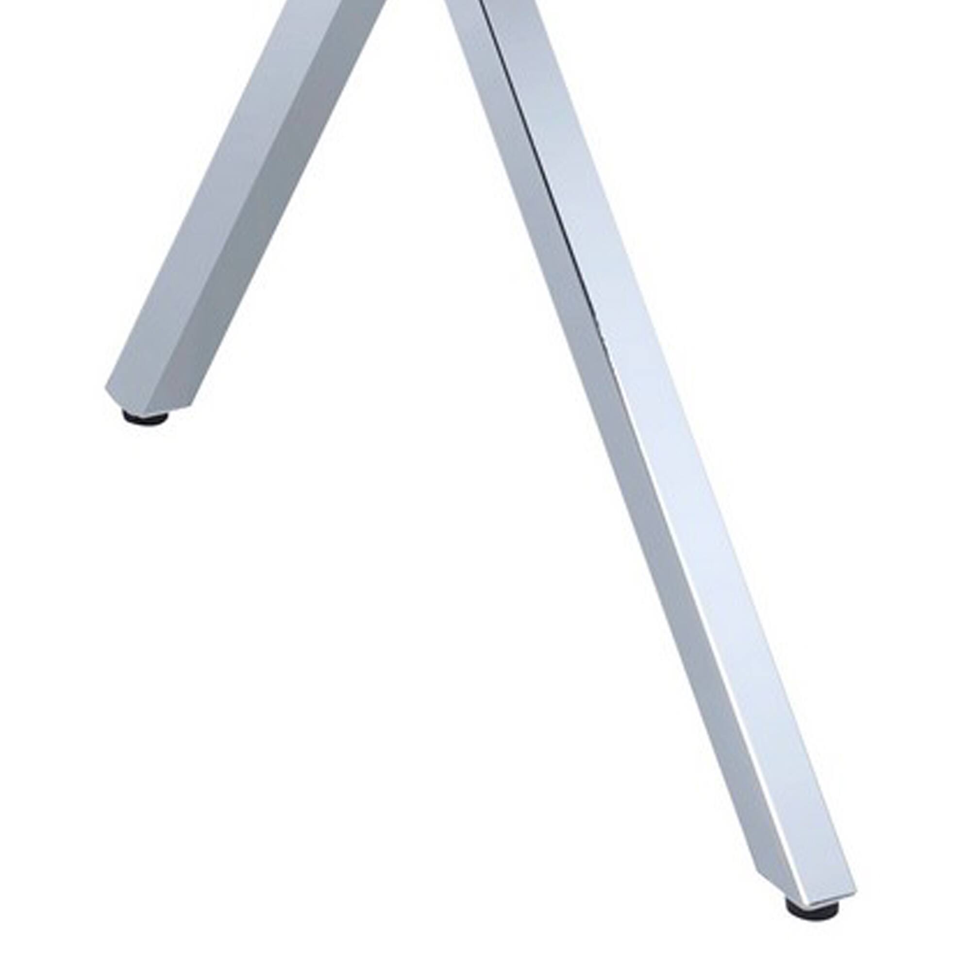 Back. Manhattan Lane - 36 Inch Modern Office Desk, 2 Drawers, X Shape Frame, Wood, Oak, Chrome - Brown and Chrome.