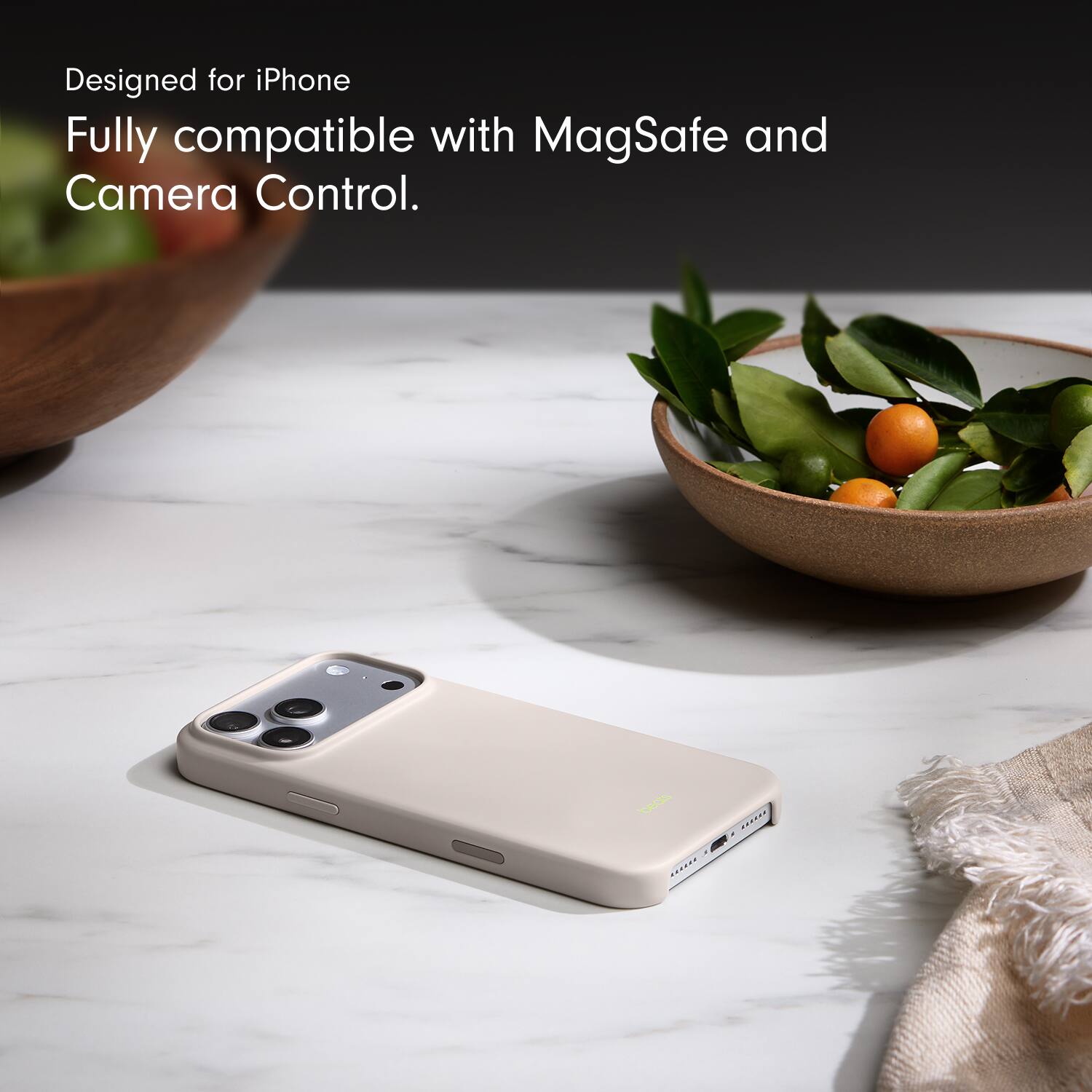 Designed for iPhone  
Fully compatible with MagSafe and Camera Control.