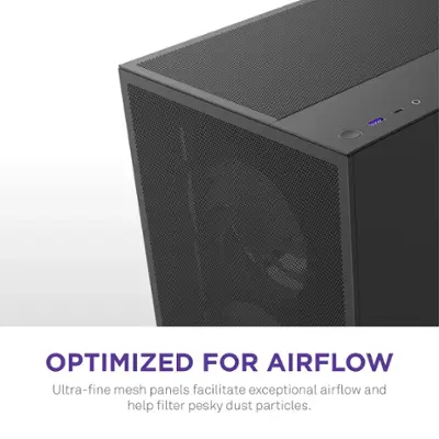 NZXT H5 Flow RGB 2024 Compact ATX Mid-Tower Airflow PC Case Black CC-H52FB-R1 - Best Buy