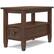 Angle. Simpli Home - Warm Shaker Narrow Side Table - Distressed Charcoal Brown.