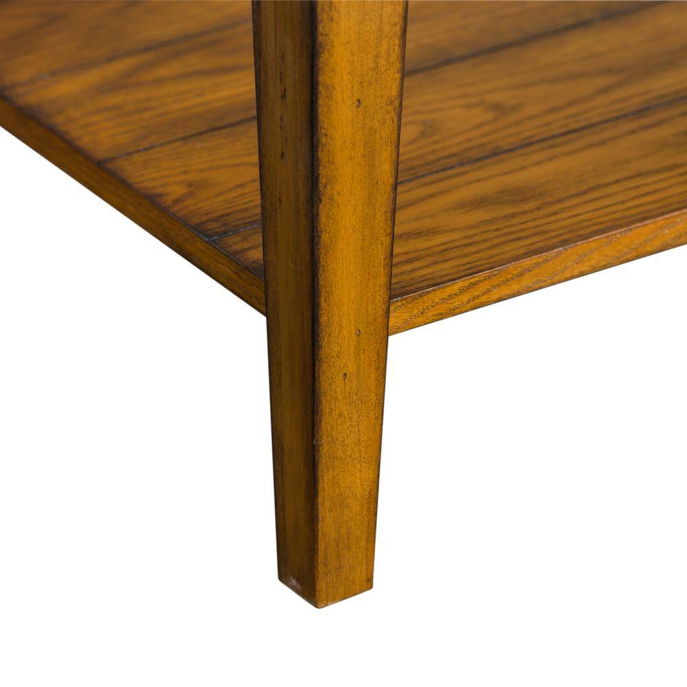 Alt View 7. Liberty Furniture Industries - Lake House Sofa Table in Oak - Brown.