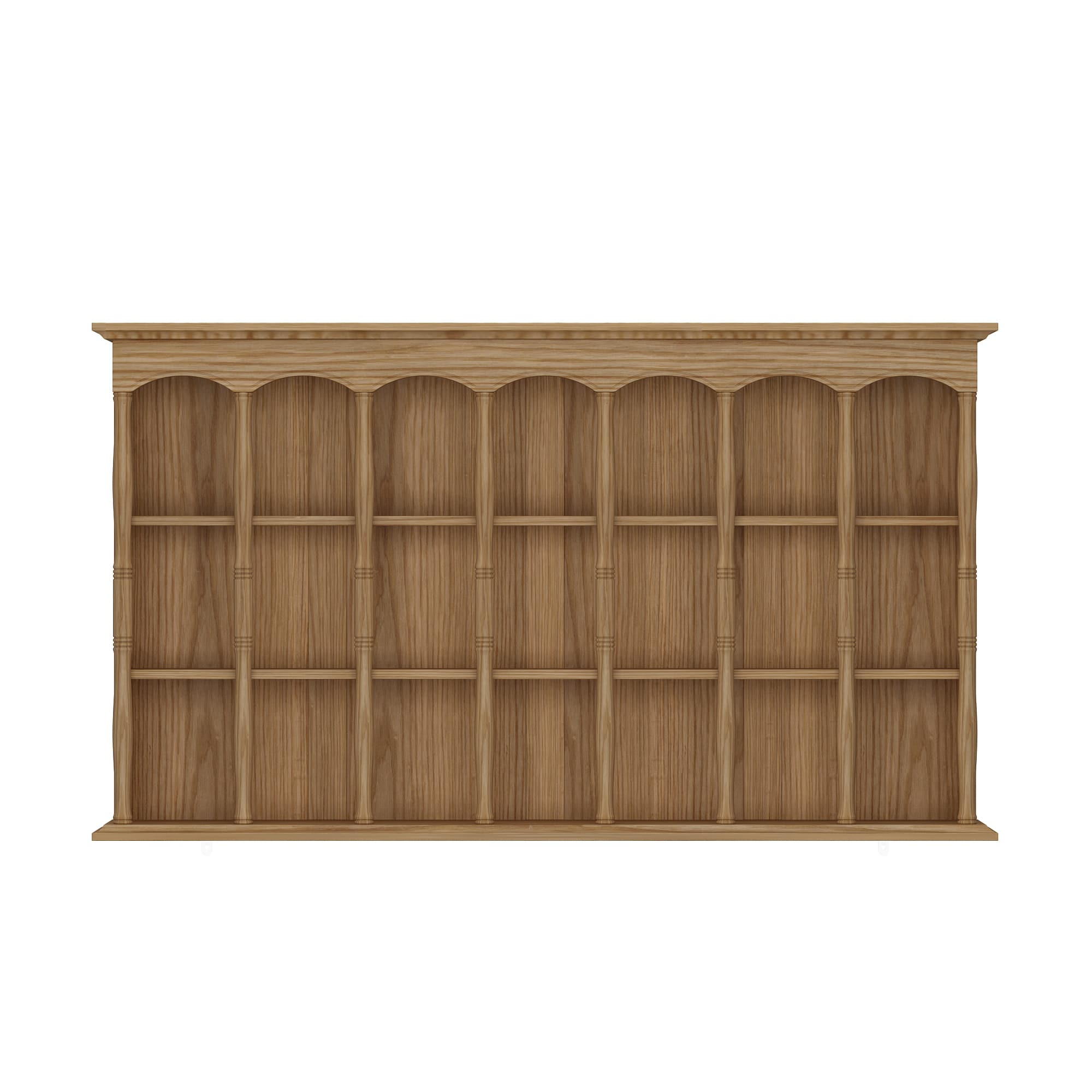 Famapy - Wall - Mounted Mug Display Shelf: Grid - Style Collection Showcase + Decor Accent - Wooden
