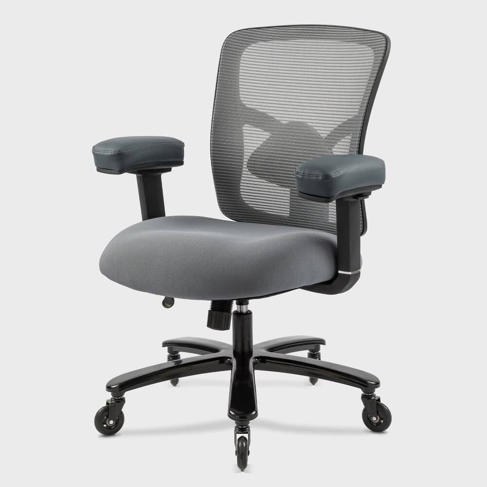 Alt View 2. Loheer - Loheer Big & Tall Office Chair, 400 lbs Heavy-Duty Ergonomic Mesh Chair, Wide Seat, Adjustable Lumbar Support - Black.