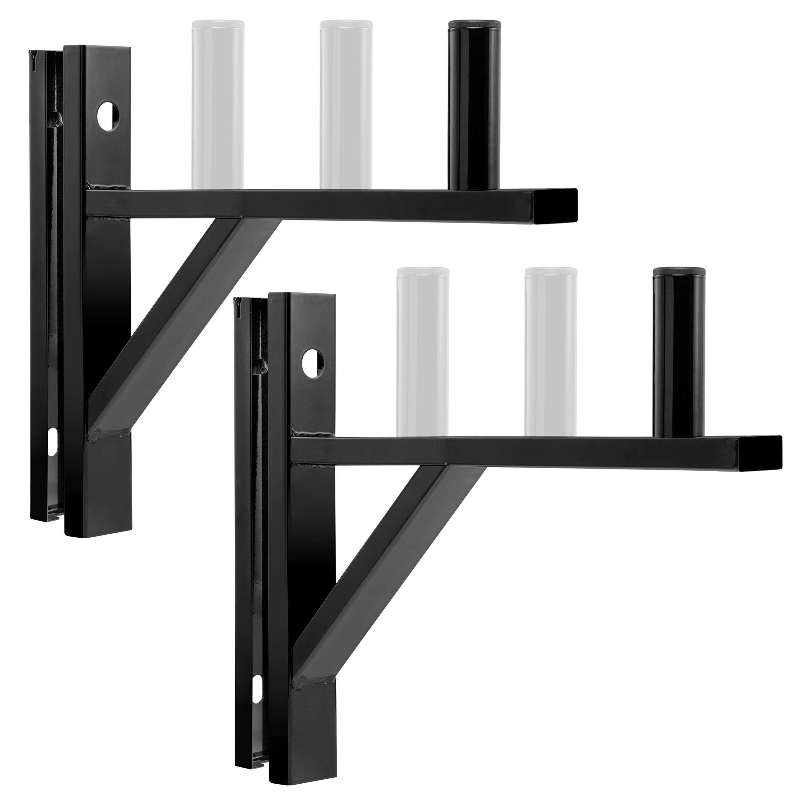 Alt View 2. Lyxpro - Wall Mount Speaker Brackets (Pair), Heavy Duty, 90 Lbs Capacity - Black.