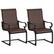 Alt View 8. Costway - Costway Set of 2 Patio Chairs C-Spring Motion Chairs with Quick-drying & Breathable Fabric Brown - Brown.