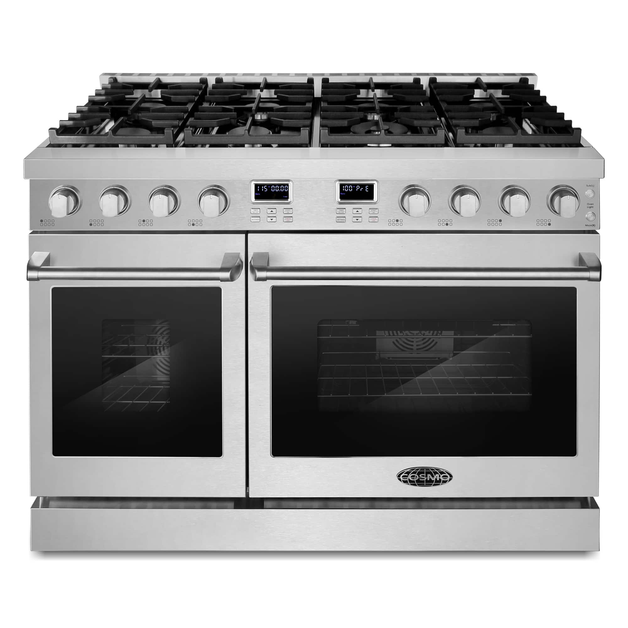 COSMO - 48 in. Lumin Collection 7.4 cu. ft. Double Oven Gas Range with 8 Burners, Convection, Cast Iron Grates, Stainless Steel - Stainless Steel price history on PriceWatchPro