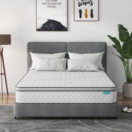 Serweet - 10 in. Medium Firm Hybrid Euro Top Full Size Breathable Mattress - White