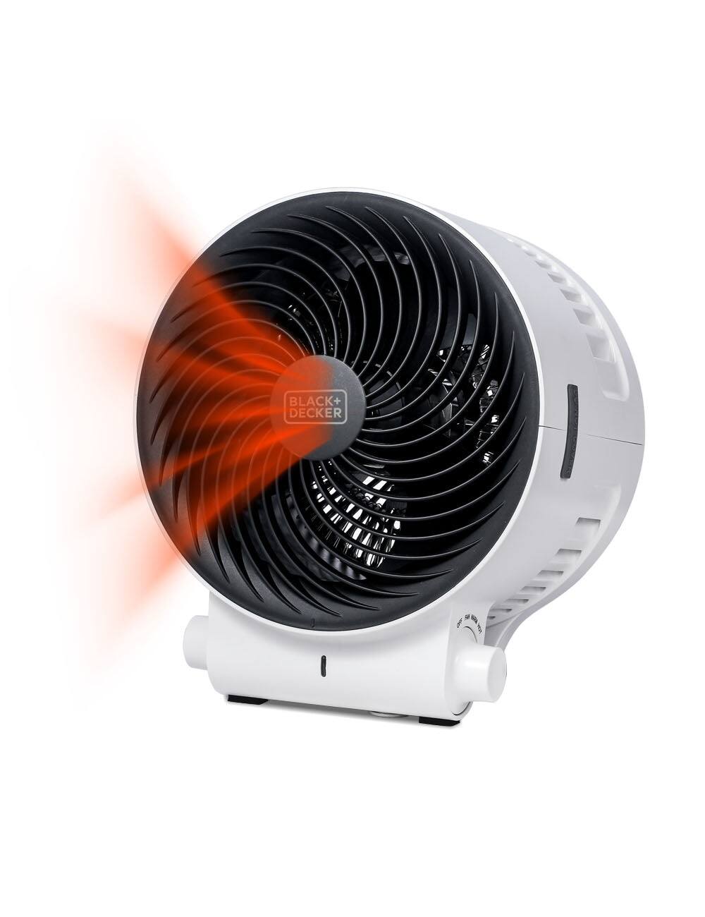 Black+Decker - Dual Function Desktop Heater & Fan, 3 Settings, 750W/1500W Space Heate - White