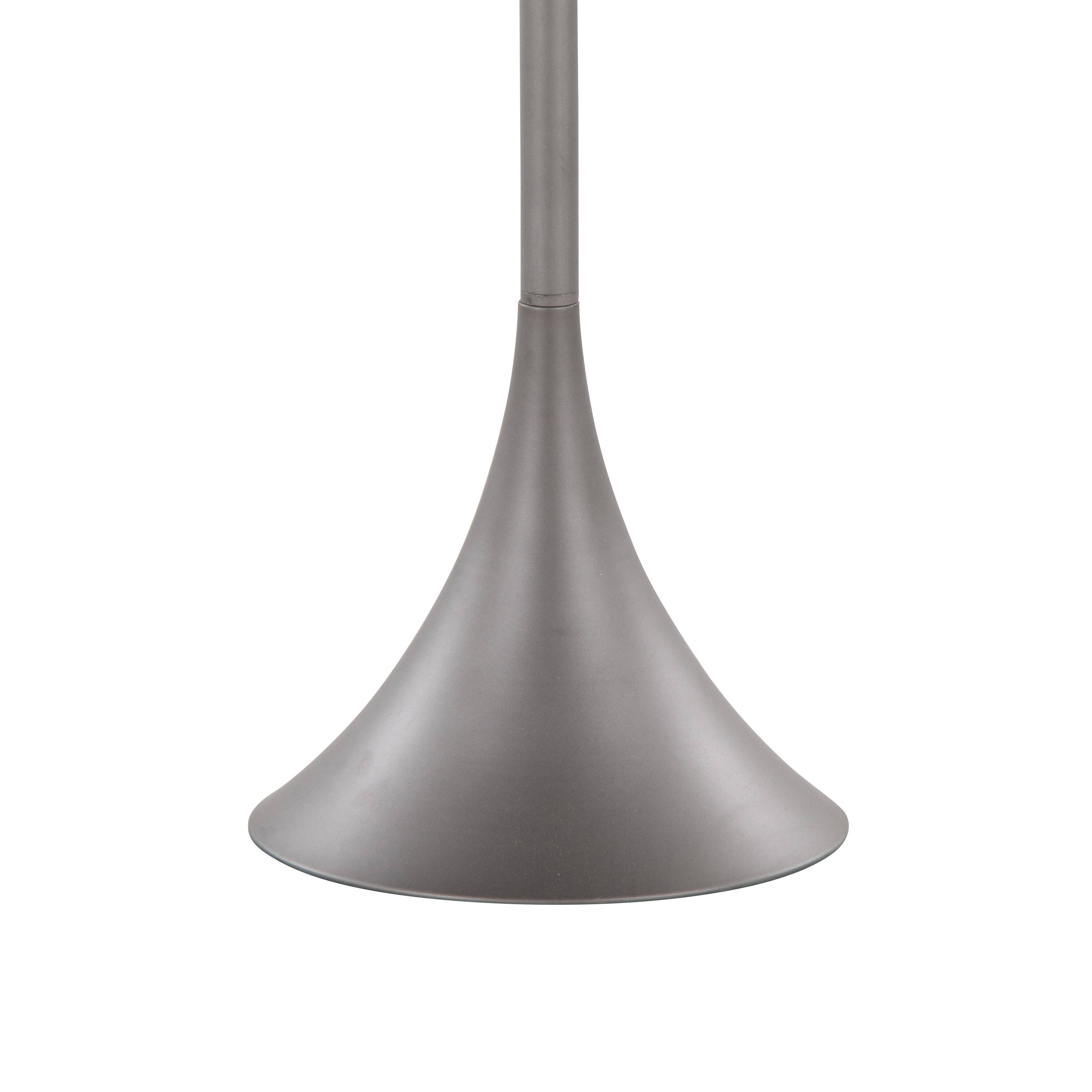 Back. Loheer - Loheer Crystal Floor Lamp Set of 2 White Linen Shade 64.5 Inch Tall Cast Iron Standing Lamps for Bedroom Living Room - Cast Iron.