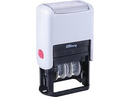 Offistamp - Received Rectangle Dater Stamp, Black and Red Ink, 1.63" x 0.88" (034507) - Black/Red