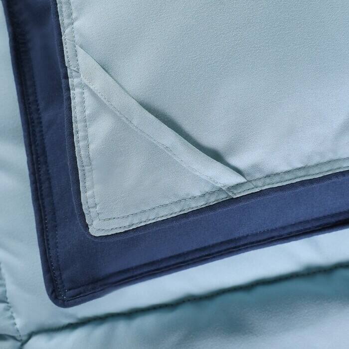 Alt View 1. Hivvago - Twin/Twin XL Traditional Microfiber Reversible 3 Piece Comforter Set in Blue/Navy - Blue/Navy.