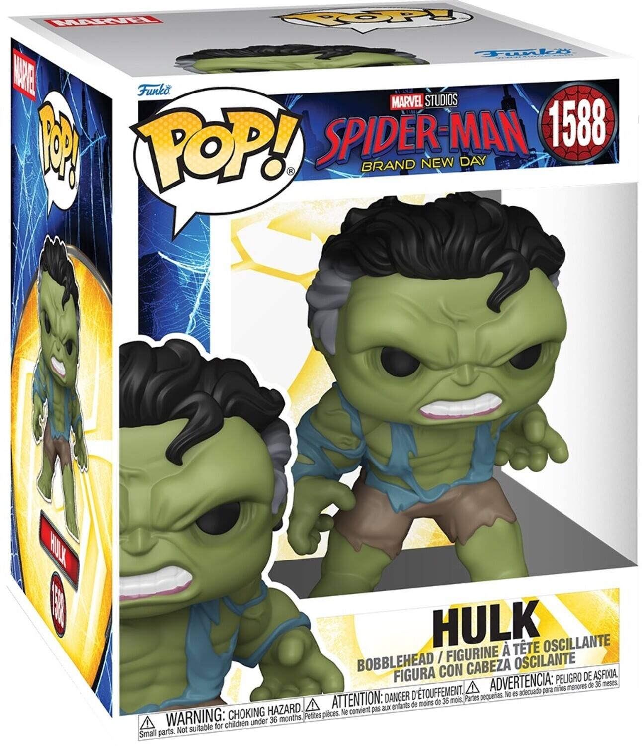 AKA ToP T MAE Funko MARVEL STUDIOS SPIDER-MAN 1588 POP! BRAND NEW DAY IK HULK TTE OSCILLANTE BOBBLEHEAD / FIGURINE OSCILANTE FIGURA CON CABEZA OSCILANTE

ADVERTENCIA: DANGER PEUGAR DE ASFIXIA PELIGRO DE ETOUFFEMENT. A ADVERTENCIA: adecuado para nines menores de 36 meses. No es ATTENTION: DANGER moins de 36 mois Partes A entants de HAZARD. convient pas 2ux CHOKING pieces. Ne WARNING: 36 months. Petites parts. Not suitable for children under 36 months. Small parts.