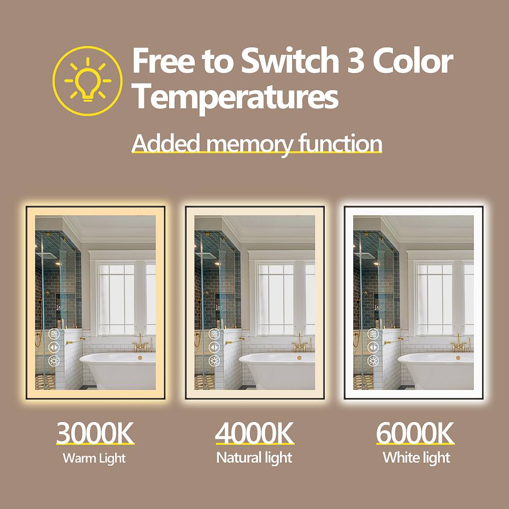 Free to Switch 3 Color Temperatures  
Added memory function  

3000K Warm Light  
4000K Natural Light  
6000K White Light