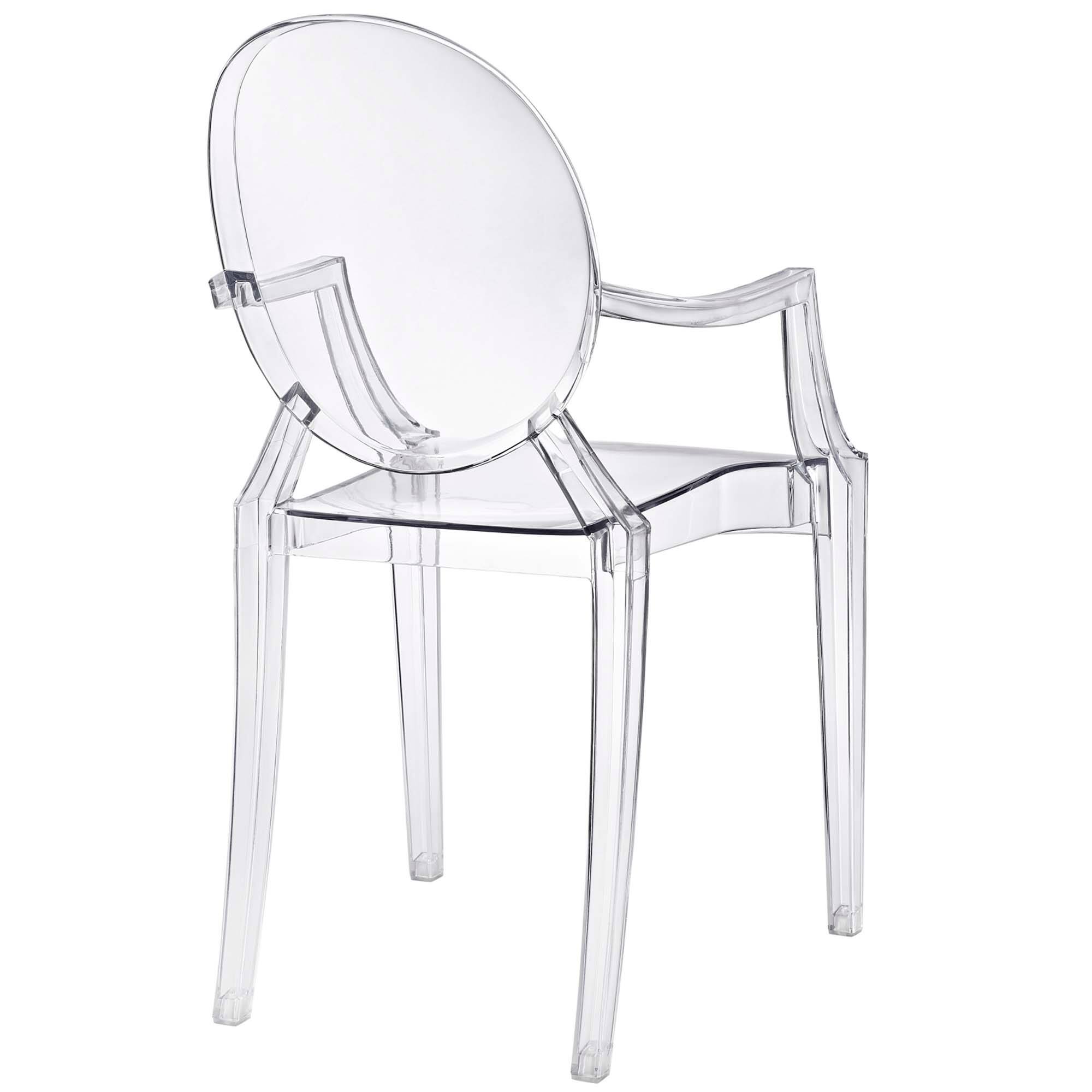 Alt View 2. Modway - Casper Dining Armchair by Modway - Clear.