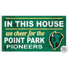 Jardine - Point Park Pioneers 11'' x 20'' Indoor/Outdoor In This House Sign - Green