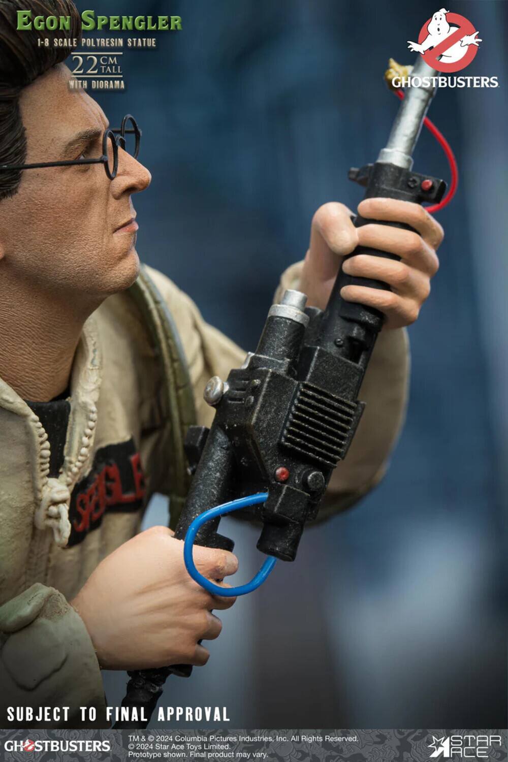 Egon Spengler 1-8 Scale Polyresin Statue 22cm Tall with Diorama

Ghostbusters

Subject to Final Approval

TM & © 2024 Columbia Pictures Industries, Inc. All Rights Reserved. Ghostbusters 2024 Star Ace Toys Limited. Prototype shown. Final product may vary.

Star Ace