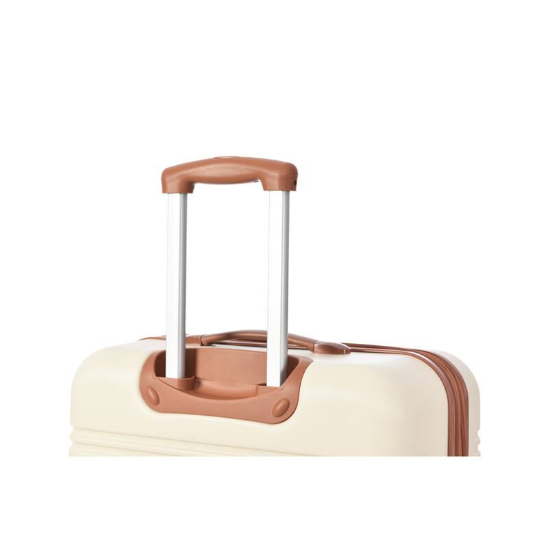 Alt View 4. HTUTWOO - 3 Piece ABS Hardside Spinner Luggage Set - TSA Lock, 360° Wheels, Expandable, Top & Side Handles, 20"/24"/28" - Antique White.