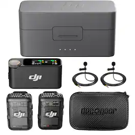 DJI - Mic 2 (2 TX + 1 RX + Charging Case) All-in-one Wireless Microphone Accessory Bundle
