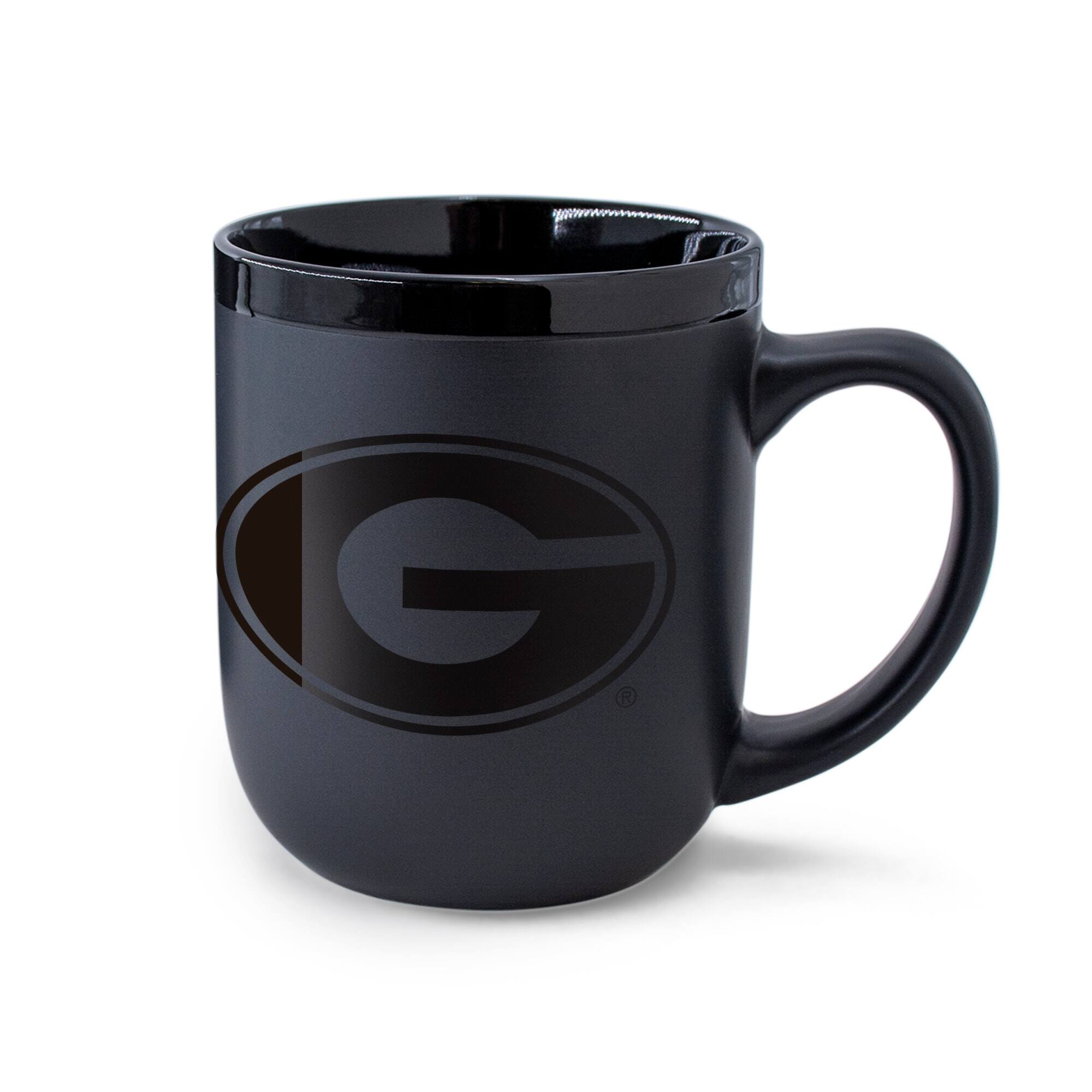 Front. WinCraft - Georgia Bulldogs 17oz. Ceramic Mug - Black.