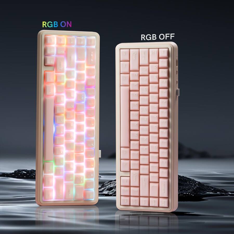 Stylel Star Keycaps Pink Jade PBT Ceramic Crystal Translucent ...