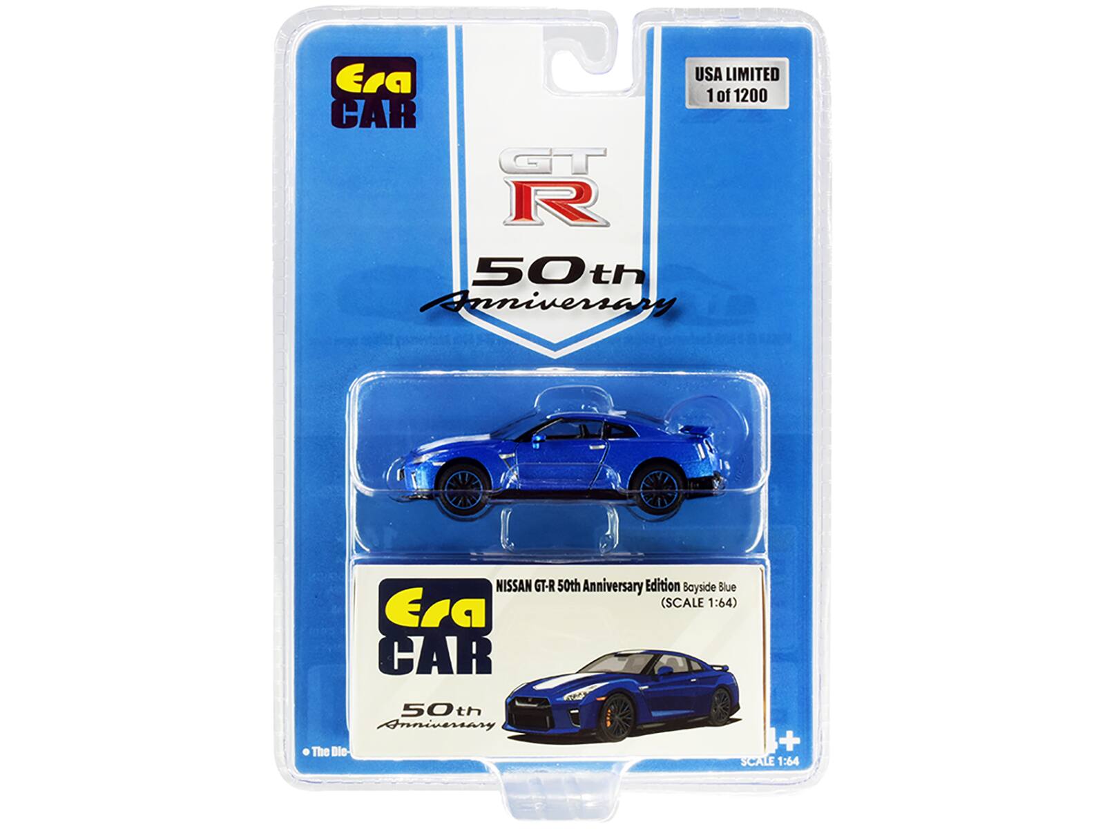 Era USA LIMITED 1 of 1200 CAR GT-R 50th Anniversary NISSAN GT-R 50th Anniversary Edition Bayside Blue Esa (SCALE 1:64)