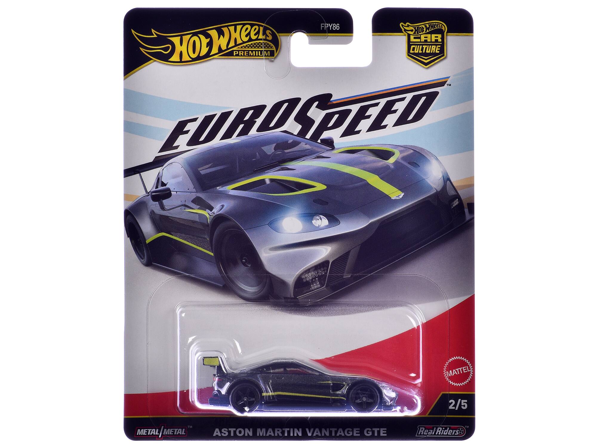 FPY86 HOT WHEELS CAR CULTURE 1M EUROSPEED 1M METAL METAL METAL METAL ASTON MARTIN VANTAGE GTE Riders