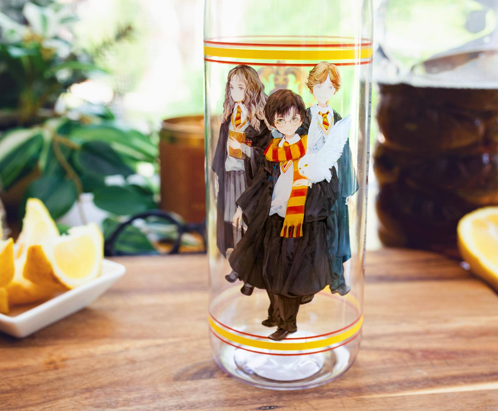 Alt View 3. Silver Buffalo - Harry Potter Hogwarts Anime Water Bottle With Screw-Top Lid | Holds 28 Ounces - Red.