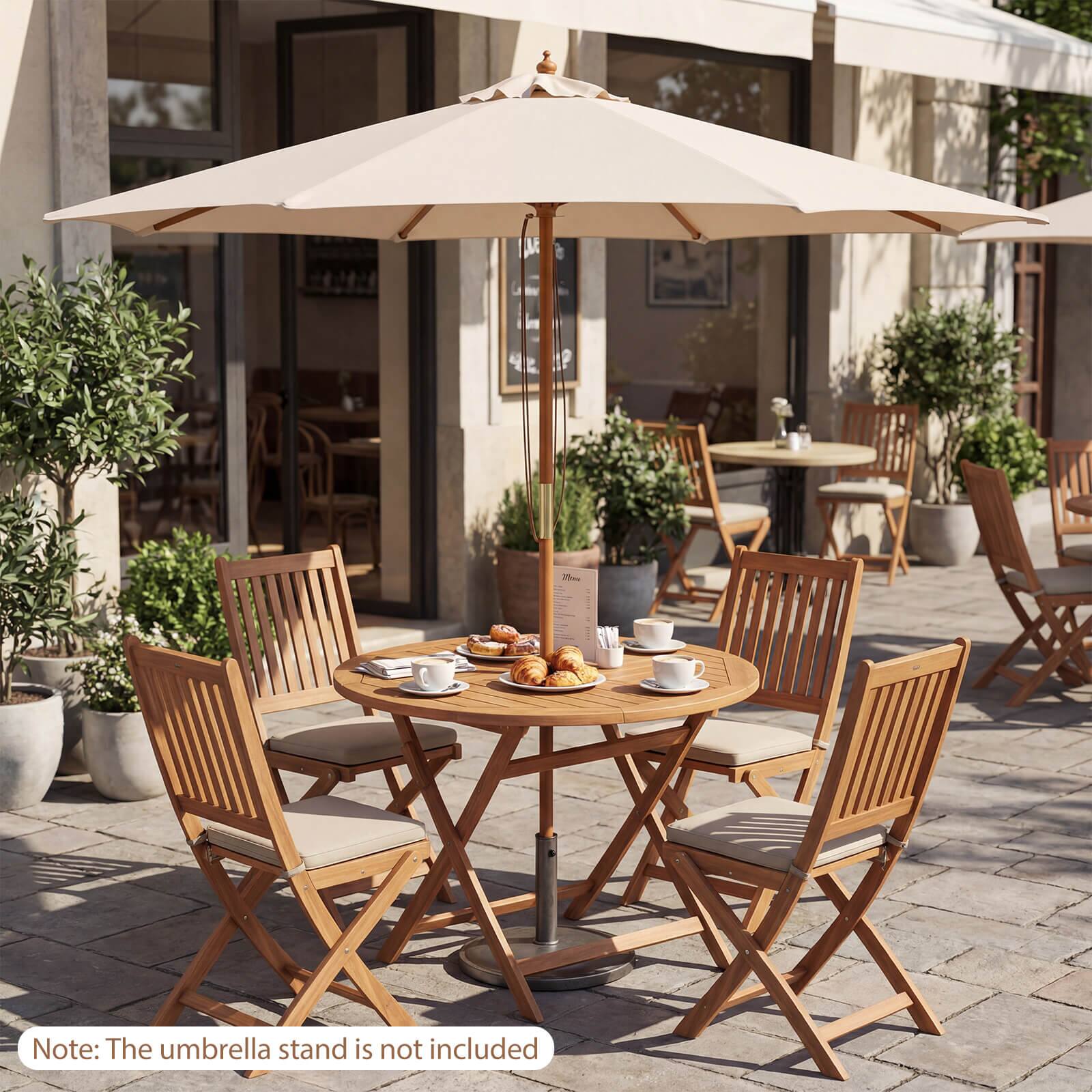 Note: The umbrella stand is not included
