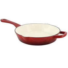 Crock-Pot - Crock Pot Artisan 10 in. Round Enameled Cast Iron Skillet - Scarlet Red