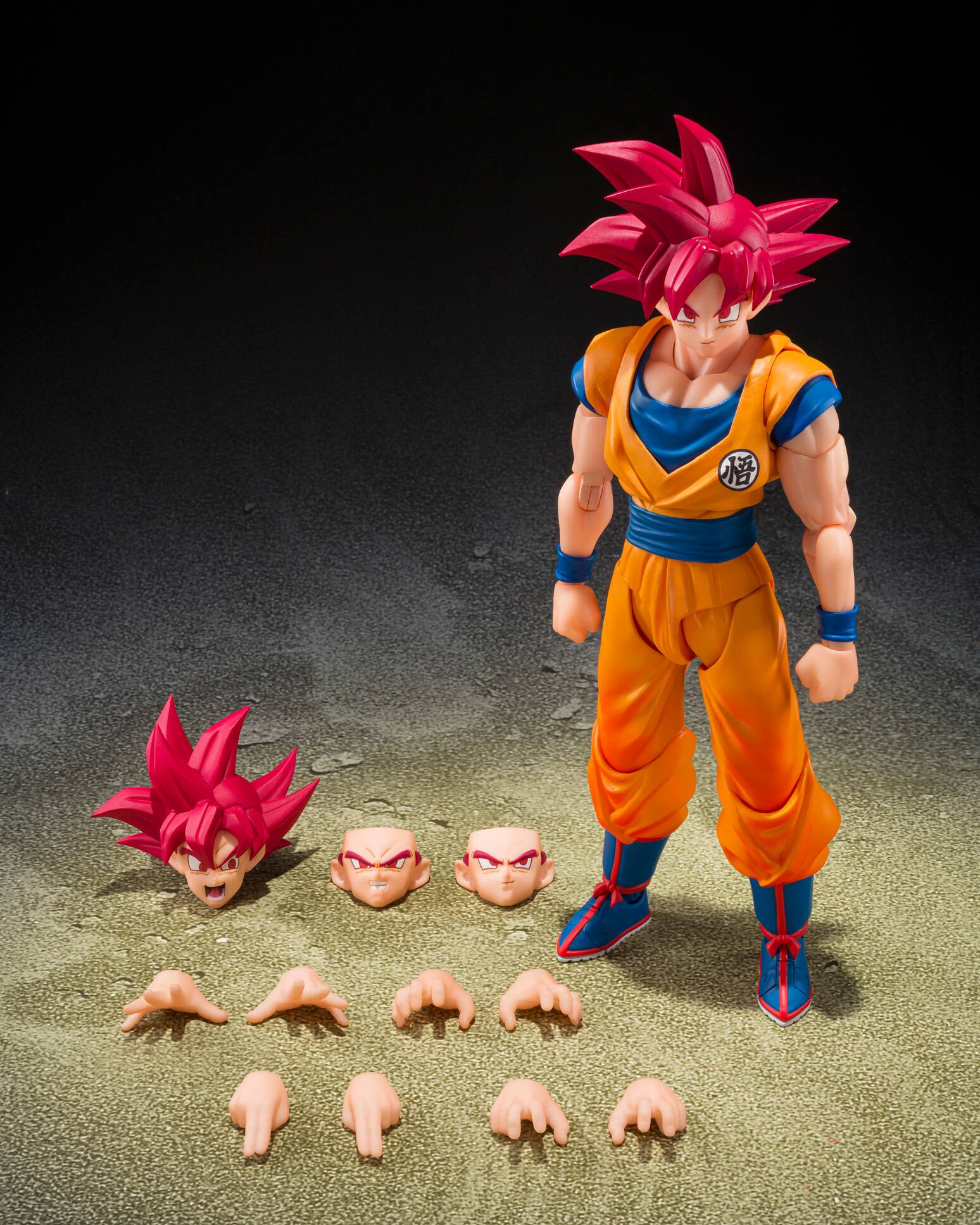 Alt View 4. Bandai - 5.5" Super Saiyan God Son Goku (God Aura) - Dragon Ball Super - Tamashii Nations S.H.Figuarts.
