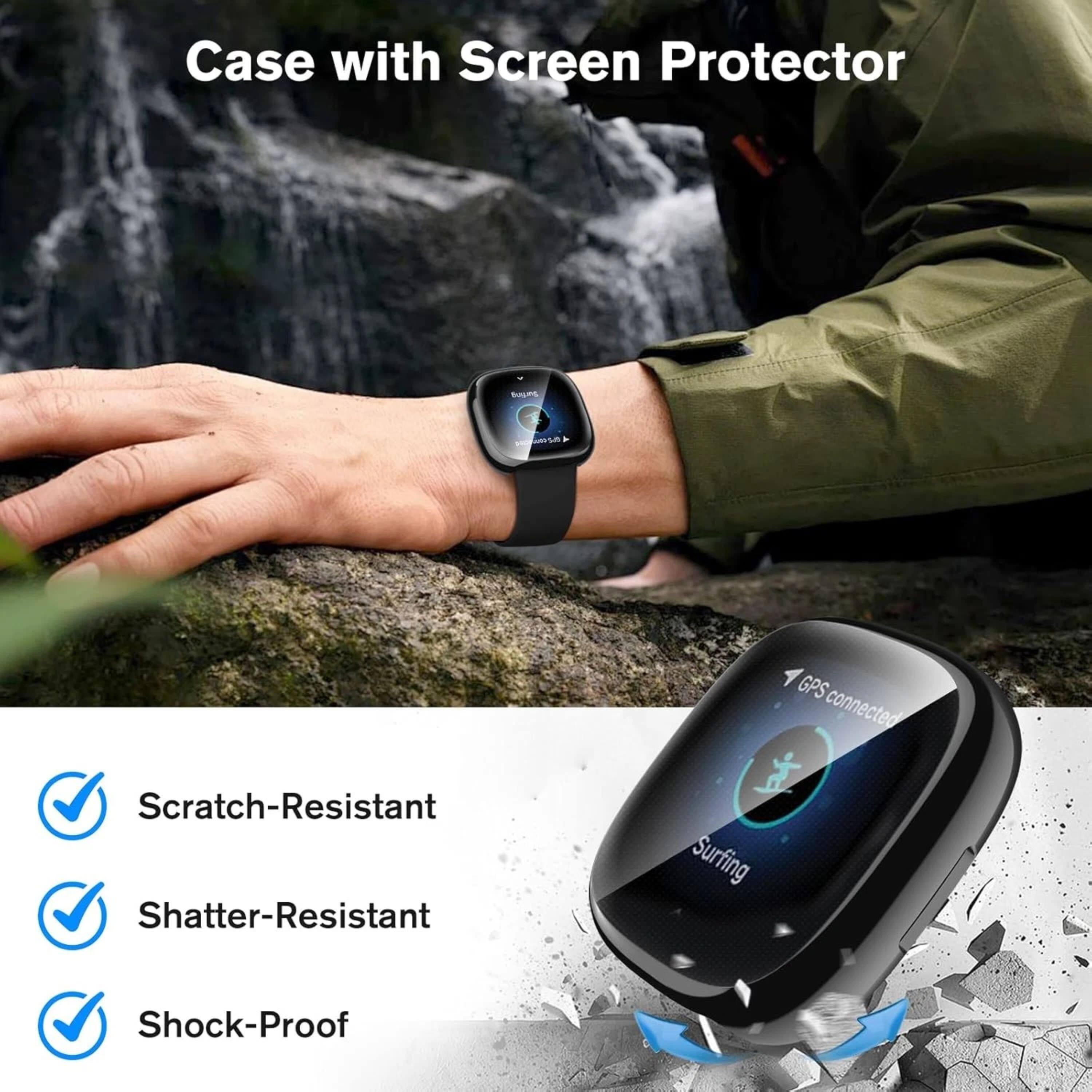 Case with Screen Protector butns H u Scratch-Resistant Shatter-Resistant GPS connected Surfing Shock-Proof