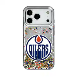 Keyscaper - NHL - Edmonton Oilers iPhone Confetti Glitter Case - 15 - Multicolor